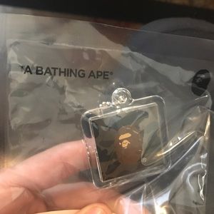 Bape keychain olive camo rare